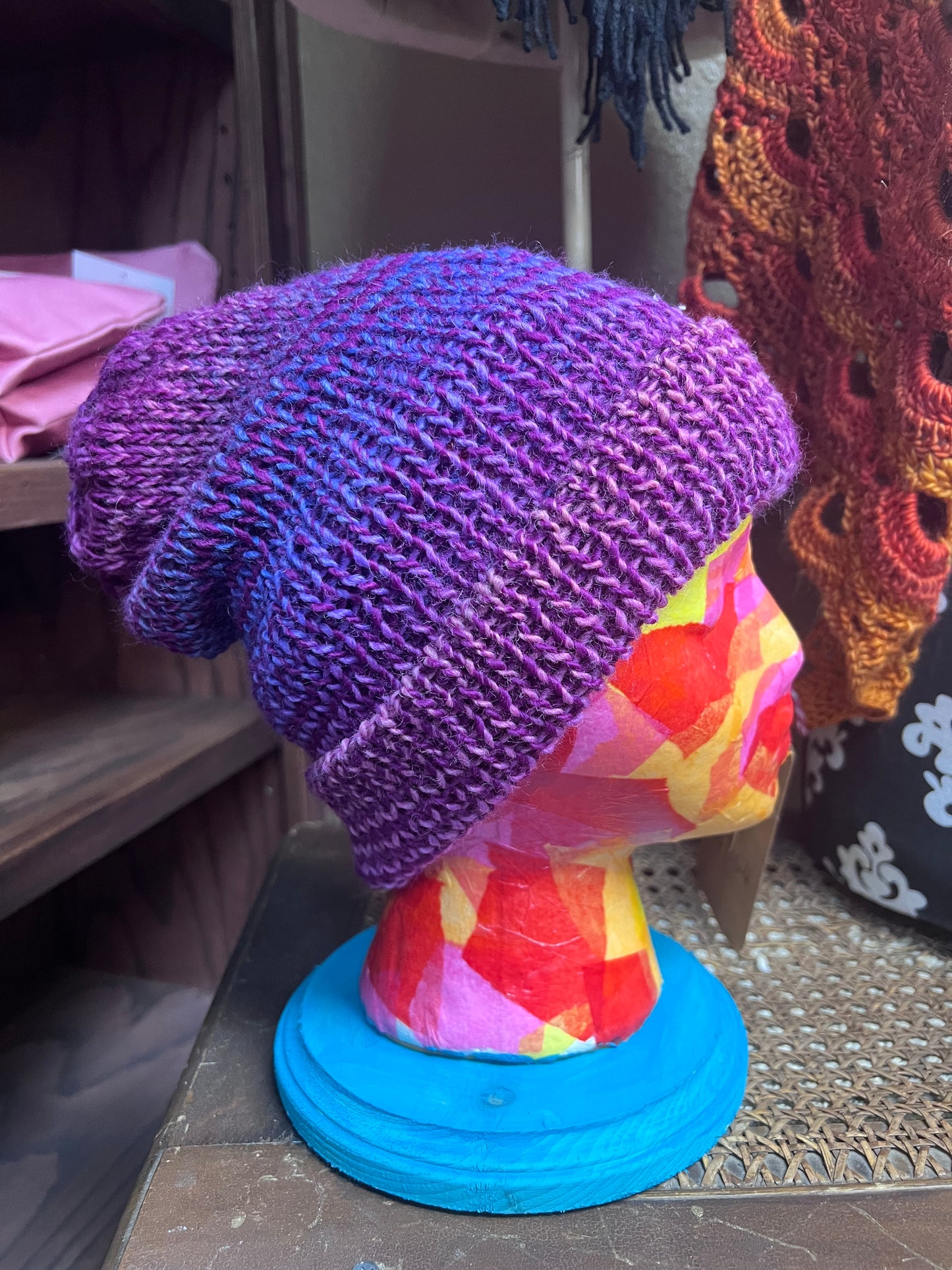 Hand knit Simple hats