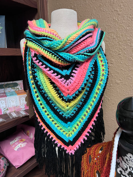 White Oleander Hooded Scarf ( pattern by Andrea Williams )